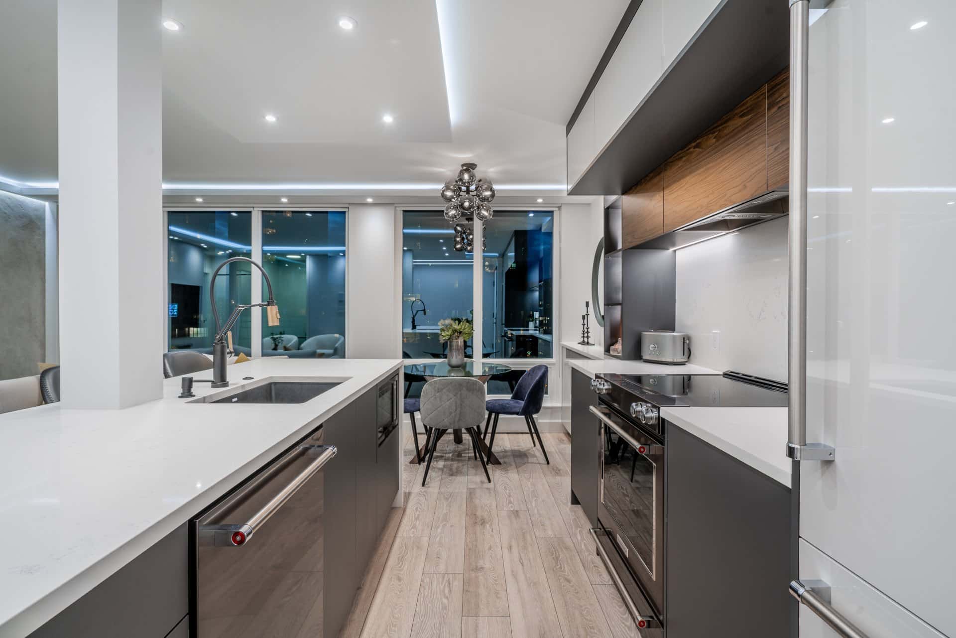 Rénovation à Montréal cuisine ouverte moderne